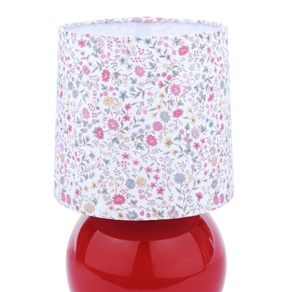 (image for) Laura Ashley Knowlton Table Lamp Pink Crackle Glaze With Shade